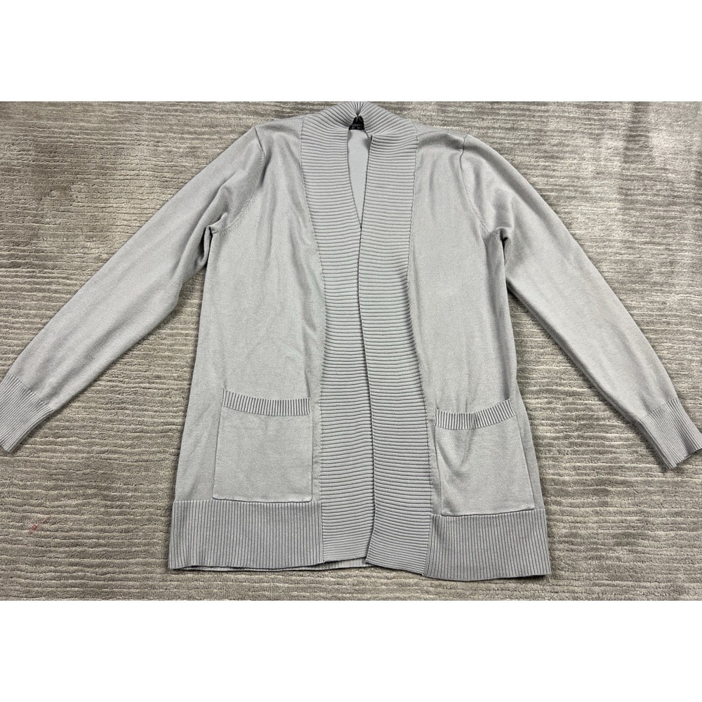 Urban Coco Cardigan Sweater Womens Large Gray Long Sleeve Open Front‎ Pockets